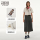 Teenie Weenie Bär Frauen T-Shirt 2025 Frühling und Sommer Neue Mode Dopamin Lose Kurzarm Top Elfenbein Weiß M.