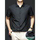 CEO Yageo high-end light luxury ice silk short-sleeved shirt for men in summer cool, non-scalding, anti-wrinkle-free, markless, men black light luxury real ice silk black light luxury real S 3890-115Jin [Jin equals 0.5 kg]