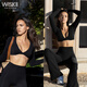 WISKII new outer wear yoga wear fitness wear long-sleeved tight top women's Pilates sports fitness top running training Sunset (top) S