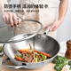 ASD wok 304 stainless steel uncoated household wok 32cm gas induction cooker universal TV1332