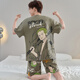Tuqian (Tuqian) Tuqian Home Clothing Мужская плюс жир и большие шорты с коротким рукавами пижамы мужской летний стиль с коротким рукавом плюс жир плюс большие размеры короткого WB1517 3XL (предлагаемый рост 185 и вес 180-20, средний размер