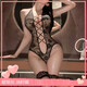 Manyan Sexy ropa interior Pajamas Palente de batalla apasionada Bata de pecho pequeño Uniforme sexy 2024 Nuevo traje de seducción 9928 encaje hueco ostema morado de color púrpura (peso sugerido 80-120 Jin [Jin iguala 0.5 kg])
