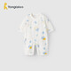 Tongtai (TONGTAI) baby jumpsuit summer thin pure cotton baby clothes for men and women boneless jacquard romper blue 73cm