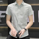 
Jian Danrou 25 Guangdong Puning men's shirts for men, high school students, summer, Hangzhou four seasons, Guangzhou thirteen lines short-sleeved style 844 khaki M