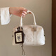 Nanfeng Chio2nd Pillow Bag Damen pendeln vielseitige Handtasche One-Shoulder Crossbody Bag 520 Geschenk für Freundin Beige White