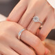 Pt950 platinum moissanite color ring diamond ring 1 carat diamond ring female couple's ring proposal wedding ring star weaving 1 carat + love together men's ring - light luxury model. You need to contact customer service to customize the ring number remarks.