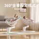ULOP high-view baby rocking chair to coax babies, baby electric rocking cradle, newborn baby to coax to sleep, top-quality baby cradle bed, mosquito net + sleeping mat + doll, baby supplies, practical gifts for newborns to meet and greet.