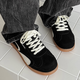 Sommer -Herrenschuhe 2025 Neues Retro -Genre -Trainingschuhe Vielseitige Freizeitbrettschuhe echtes Leder atmungsaktives Sportpaar Rennschuhe Farbe 3523 36 (Frauengröße)