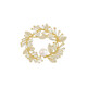 Ao Yan Lai Pearl Brooch Women's Scarf Button 2025 New Trendy Niche Design Decorative Accessories Gold
