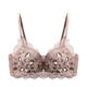 Victoria Palace Sexy Lace Bra Leopard Print Soudante Sous-vêtements Small Breasts Gathering and Gucking Bras sans anneaux Grey Leopard (Single Piece) M 34/75 (AB Cup)