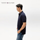 Tommy Hilfiger spring and summer men's piqué mesh breathable business casual trendy multi-color short-sleeved lapel T-shirt POLO shirt classic and versatile navy blue FAP XL (recommended 165-180Jin Jin equals 0.5 kg)