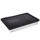 Enshousu 316 stainless steel dumpling box fresh-keeping plate square plate with lid multi-purpose picnic storage box 1 hour type + extra deep and thick only large + extra thick 2-piece set anti-stick 3200ML one
