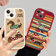 Aigechen Running Dog adapté pour Apple 13 Case mobile 15Promax Silicone iPhone 16 Lambine 11 NOUVEAU MODÈLE 12 BIG EYE LALBSKIN WHITE-X1484 Autres modèles Contactez les notes de service client