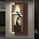 Mopai Stone läuft das Eingang dekoratives Gemälde moderne leichte Luxus bedeutet gute Korridor-Hängemalereien in die Tür LED Leuchtlampe Malmalereien Steinläufe D Modell 100*200cm80*200+80*167 Plug-in-Modellmodell
