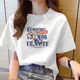 220G reines Baumwoll-Kurzärärmel-T-Shirt für Frauen 2025 Sommer lose und vielseitiger runder Hals gerade schulterdruckgedrucktes Top T-Shirt B701YL 496 Aprikose L.