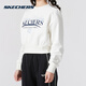 Skechers Sweatshirt Frauen Frühling und Herbst 2025 Neues weiß gestrickter Hals Mode Sweatshirt Outdoor Sport Pullover Frauen White-0074 S /155 /80A