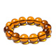 Muhuanshun natural authentic beeswax amber Burmese tea amber bracelet color changing blue amber sweater chain men and women bracelets birth year gift tea amber single circle 6mm