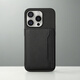 玖堡iphone15promax手机壳新款14带卡包适用苹果16零钱包13双卡位12放卡11插卡xr卡套plus带支架可装证 骑士黑 背贴卡包一体款 可放卡 iPhone 16