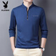 T-shirt à manches longues de Playboy pour le printemps 2025 Nouveau sweat à col décontracté à la mode haut de gamme Vêtements masculins 6625 Black M recommandé [90-110jin [Jin est égal à 0,5 kg]]]