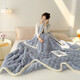 Imitation rabbit plush blanket for nap office coral velvet sofa air conditioning blanket thickened bed children's quilt smoke gray 120*200cm