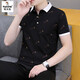 Holzspecker (Tucano) Woodpecker Big Brand Herren Kurzarm T-Shirt Sommer 2025 Neues Revers-Polo-Hemd Ice Seide Halbarm T-Shirt 679 Weiß M 100-120jin [Jin gleich 0,5 kg]