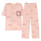 
MONTAGUT (MONTAGUT) pajamas with chest pad for women in summer short-sleeved trousers round neck 2025 new cartoon KT cat girl home clothing set JYR9207 M
