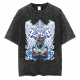 Jiuvia harajuku street lavado viejo japonés retro naruto naruto anime camiseta de algodón manga corta de verano b1381 lavado negro s