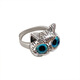 Lan zhitai joyas de plata no caza personalidad nicho de gato animal luz de lujo de lujo anillo de dedo 925 anillo 1047 gato (abierto No. 8, abierto con abertura ajustable
