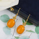 ADRIUS luxury high-end new style old beeswax Ruyi ear hooks 925 silver for women, simple sense of oriental aesthetics old beeswax Ruyi earrings