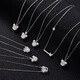 
DRJEFUNs925 Sterling Silver Necklace for Women's Versatile Mickey Mosanite Necklace Fashion Cartoon Necklace Exquisite Collarbone Chain Pendant MS-1591B-Sterling Silver 925 Silver