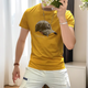 Giocp Hong Kong Trendy Brand Sommer Neuer mercerisierter Baumwollhut-Bügeln Diamant Kurzarm Internet Promi Persönlichkeit Trendy Slim Hälfte T-Shirt Männer Orange 733 Hut 3xl