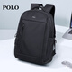 POLO【新品】双肩包男款大容量旅行背包男大学生通勤时尚书包休闲电脑 黑色.