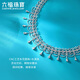 Lukfook Jewelry Platinum 950 Lace Droplet Choker Chain CNC Craft Platinum Necklace Set Chain Gift Price GJP0017DS 22.05g (including labor cost 3330 yuan)