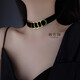 QUAMER老凤凰金店款项链女2025年新款锁骨链短款颈带项圈脖子配饰品颈链 四叶草毛衣链钛钢渡18K
