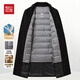 Red bean 90 down down lining detachable 100% pure wool woolen coat men's autumn and winter warm slim windbreaker jacket mid-length