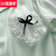 恒源祥冰丝睡衣女夏天短袖公主风性感蕾丝家居服套装2025年新款夏季可爱 9214短/袖 M 80-100斤