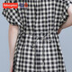 
Fisher-Price Fisher Maternity Dress Summer 2025 New Product Pure Cotton Plaid Short Sleeve Shirt Skirt Small Maternity Summer Clothing Plaid Dress L[130-155Jin[Jin equals 0.5 kg] is suitable for wearing]