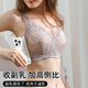 
Yalu underwear for women with large breasts, small breasts, thin breasts, full cups, breasts, anti-sagging adjustment type, gathering, large size bra, summer, pink + light apricot, one size 75/34B
