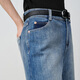 Ainos Essi [gleicher Stil in der Mall] 2025 Sommer Neues Produkt Vielseitiges hoher Taille gerade breite Beinjeans und Hosen für Frauen 40513207 Denim Lamb S