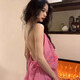 
Lekali dress pure long skirt pink backless halter neck halter women summer skirt beach vacation atmosphere pink backless sexy neck halter dress 90-110Jin [Jin equals 0.5 kg] M 90-105Jin [Jin equals 0.5 kg]