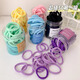 Add 50 pieces of children's gradient seamless hair ties, colorful hair ropes that do not hurt the hair, candy-colored rubber band towel rings, classic black + yellow, 100 pieces in total