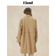 ELAND衣恋纯棉风衣外套女中长款大衣女装24秋新款 卡其色(35)Beige M/165