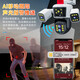 Gaussbell surveillance camera outdoor mobile phone remote monitoring 360-degree no dead angle with night vision panoramic voice home waterproof wireless 4G ultra-high-definition outdoor rural rotation WiFi quad camera + 100 times amplification + battery life power + full 128G