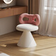 Yate rotation tabouret de maquillage de style crème de chambre à coucher de chambre pour filles chaise de table de chambre à coucher de chambre haut de gamme back-backRack arc archet mignon rose [back-coussin en velours d'agneau + coussin en cuir]