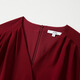 Jiuzi elegant commuter splicing skirt hem three acetic acid dress for women summer JLDX50004 wine red 2XL