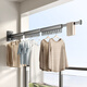 Tiandiyu (TDYU) folding clothes drying rack for balcony household invisible shrink indoor and outdoor punch-free clothes rod wall-mounted bay window drying artifact style gray punched / punch-free 40% off