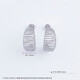 Beijing Gold Trading Center Co., Ltd. platinum earrings pt950 wire-wound C-shaped small fresh earrings for women as a gift for girlfriend and wife, about 3.76g
