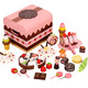 Girls, baby girls, kitchen, home, afternoon tea 2 children, 3 years old, 4 little princess toys 6 birthday gifts Bread machine breakfast group