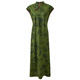 Tres colores [fragancia oscura y sombra escasa] 2025 otoño nuevo vestido de cheongsam mejorado cintura de falda manga corta c