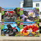 Other home Minecraft building block assembly model 8-in-1 integrated set Fox Island Ice and Snow City Scene Boy 811 Castle Track 757 particles